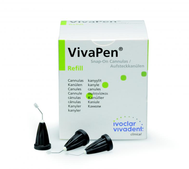 Ivoclar-Vivadent Канюли со щеточкой VivaPen Snap-On Cannulas Refill 100 шт./уп. в ООО «ЭУР-МЕД Дон»